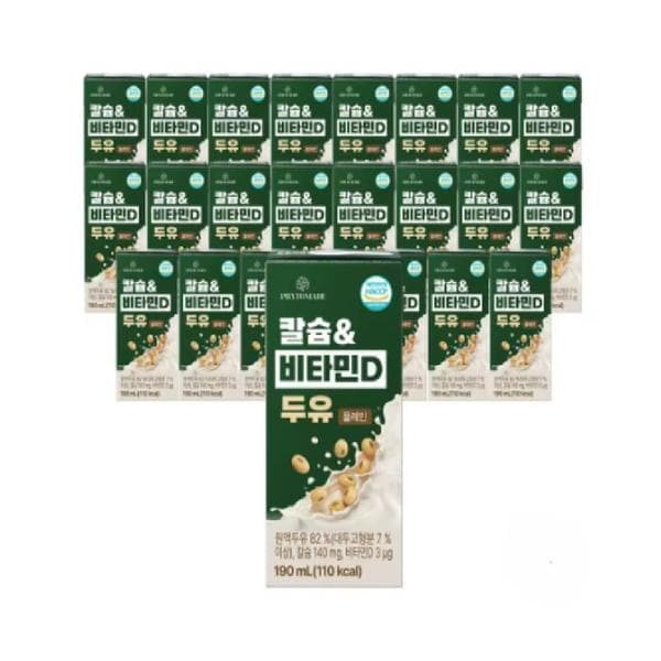 확대된 대표 칼슘과 비타민D가 풍부한 두유 190ml x 24팩(1)