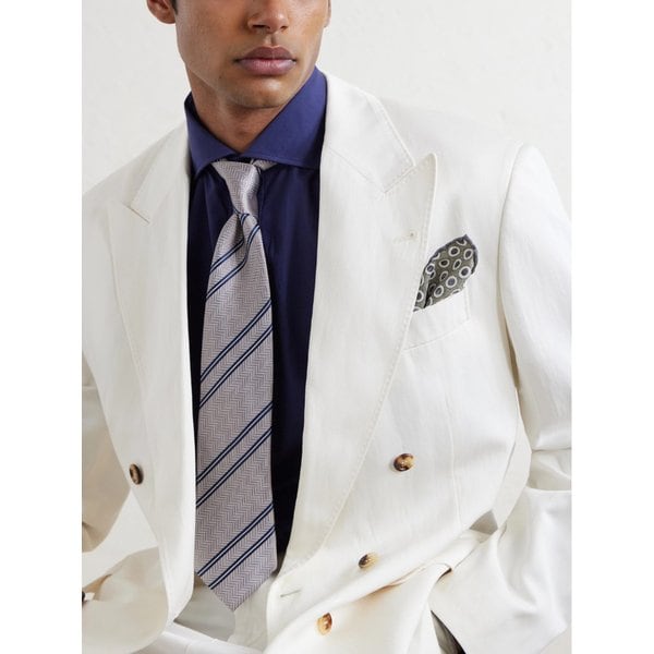 브루넬로쿠치넬리 폴카 도트 실크 포켓 스퀘어 46376663163097652