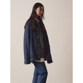 W Out Pocket Denim Indigo Jacket