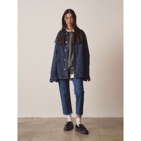 W Out Pocket Denim Indigo Jacket