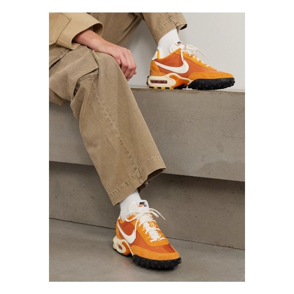 에어 맥스 와플 Sp 가죽 누벅 트리밍 메시 스웨이드 스니커즈 오렌지 46376663162899985