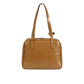 Trapezoid Middle Shoulder Bag (camel)