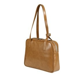 Trapezoid Middle Shoulder Bag (camel)