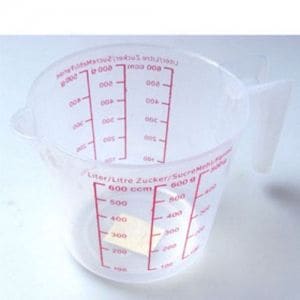 제이큐 용량컵 비커 계량컵 계량 제빵계량컵 계량기 베이킹 투명 600mL X ( 4매입 )