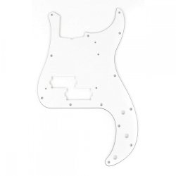 Pickguard WD Music 3 Strati Bianco Per Fender Musicmaster Anni '57-'76 - Ricambio Qualità