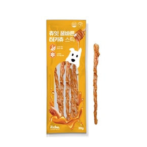 츄잇 꿀바른 터키츄 (스틱) 강아지 오래먹는 개껌 간식 칠면조힘줄