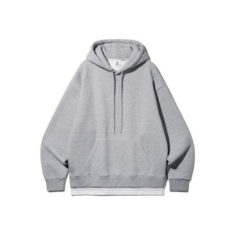 앨빈클로 [더블코튼/기모]앨빈클로 레이어드 오버핏 후드티 AVH885 (3 COLOR)