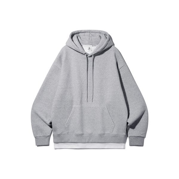 [더블코튼/기모]앨빈클로 레이어드 오버핏 후드티 AVH885 (3 COLOR)