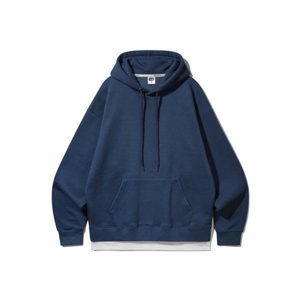 [더블코튼/기모]앨빈클로 레이어드 오버핏 후드티 AVH885 (3 COLOR)