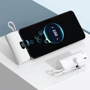 동시충전 가능한 LED 스마트폰 보조배터리 5000mAh