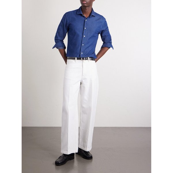 슬림핏 코튼 샴브레이 셔츠 46376663163003669