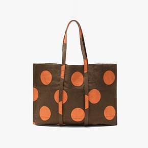 AMIACALVA 아미아칼바 WASHED CANVAS TOTE 2ND (M) DOT ORANGE ACF2M80000A37
