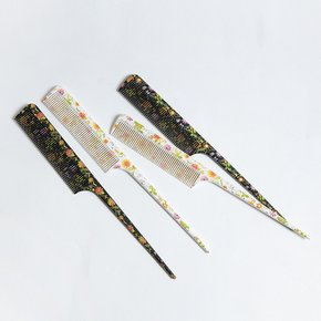 나비 꼬리빗 4P 휴대용 가르마 앞머리 머리빗