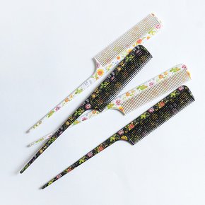 나비 꼬리빗 4P 휴대용 가르마 앞머리 머리빗
