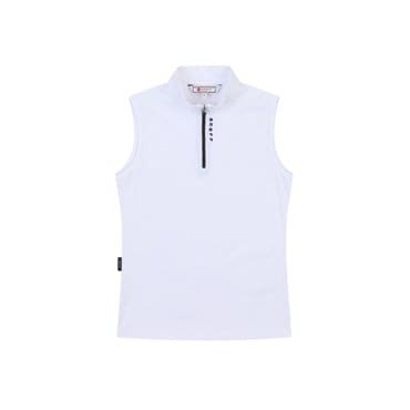 ONOFF [온오프골프웨어] 여성 골지져지 반집업 나시 OF9813LA_WHITE