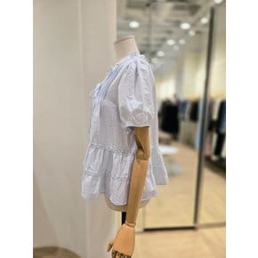 [부산점] 브이넥 핀턱 레이스테입 블라우스(PS2WB071)