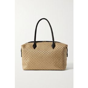 Perriand All Day Leather-trimmed Woven Straw Tote 베이지 1647597276636551