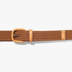 ANDERSONS 앤더슨즈 브라운 우븐 벨트 ELASTIC WOVEN BELT 3cm (OSTRICH) BROWN