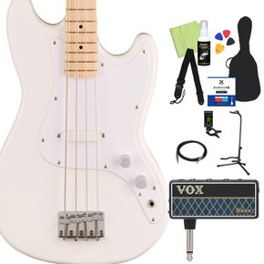 Squier by Fender SONIC BRONCO BASS Arctic White 베이스 초보자 12점 세트 [헤드폰 앰프 첨부]