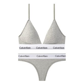 Calvin Klein CK 여성 브라렛 브라+티팬티 세트 QF5650+F3786 GREY