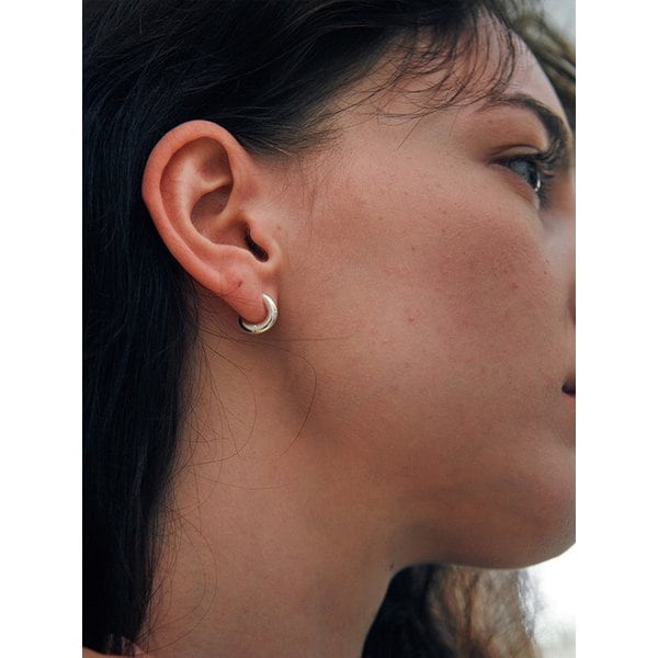 [925 silver] Deux.silver.219 / mini vague earring (silver)