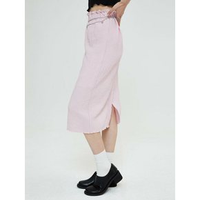 RELAXED SEERSUCKER SKIRT (LIGHT PINK)