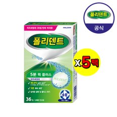 5분 퀵 의치 세정제 36정x5박스