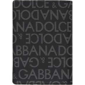Dolce & Gabbana 그레이 코팅 자카드 여권 케이스 BP2215AJ705 NERO/GRIGIO