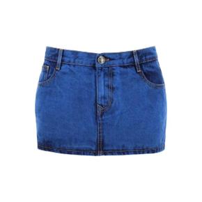 여성 denim foam mini skirt for Blue