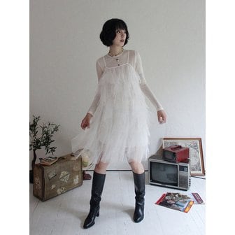 루바티 Airy Tulle Lace Dress for Layering_WHITE