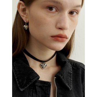 러브미몬스터 LMM Classic Heart Leather Choker