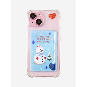 S25시리즈입고[카드탱크]Snow White-Sky Card Tank Jell-Hard Phonecase