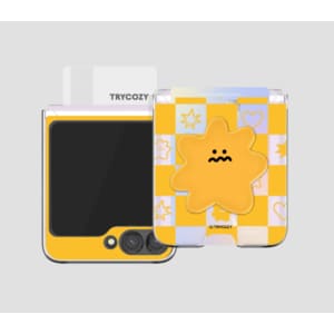  갤럭시 Z플립 5 4 3 플립 케이스 정품 TRY 헤이 에폭시톡 + 클리어 카드수납 하드케이스
