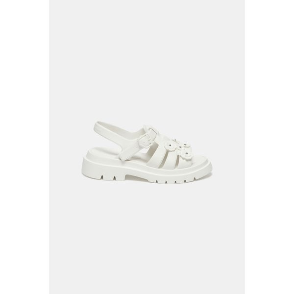 [여주점] 플라워 버클 샌들 [화이트] (DG2AM25050WHT)