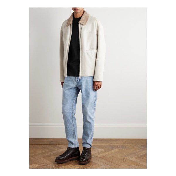 브루넬로쿠치넬리 로고 자수 코튼 저지 목폴라 티셔츠 46376663162997735