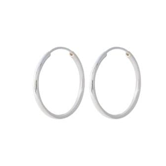 미니아트 92.5 법정 순은 데일리 심플 패션 파이프 링 은 귀걸이 20mm