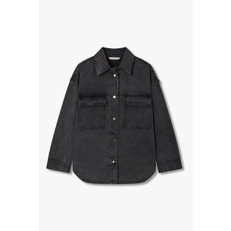 VOV [부산점] 보브)) 투 포켓 스냅 버튼 데님 셔츠 (7126155701)