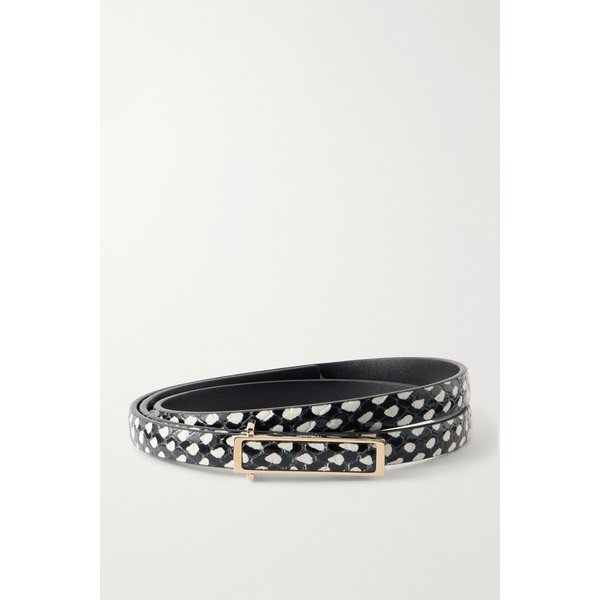 스네이크 이펙트 가죽 벨트 블랙 46376663163053181