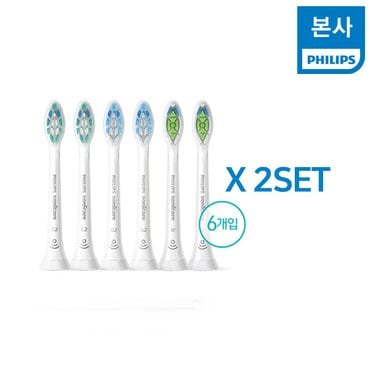 필립스 옵티멀 칫솔모 버라이어티 팩 6개입 HX9026/98 2SET