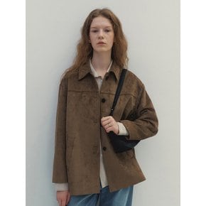 Modern Suede Half Jacket (Brown)