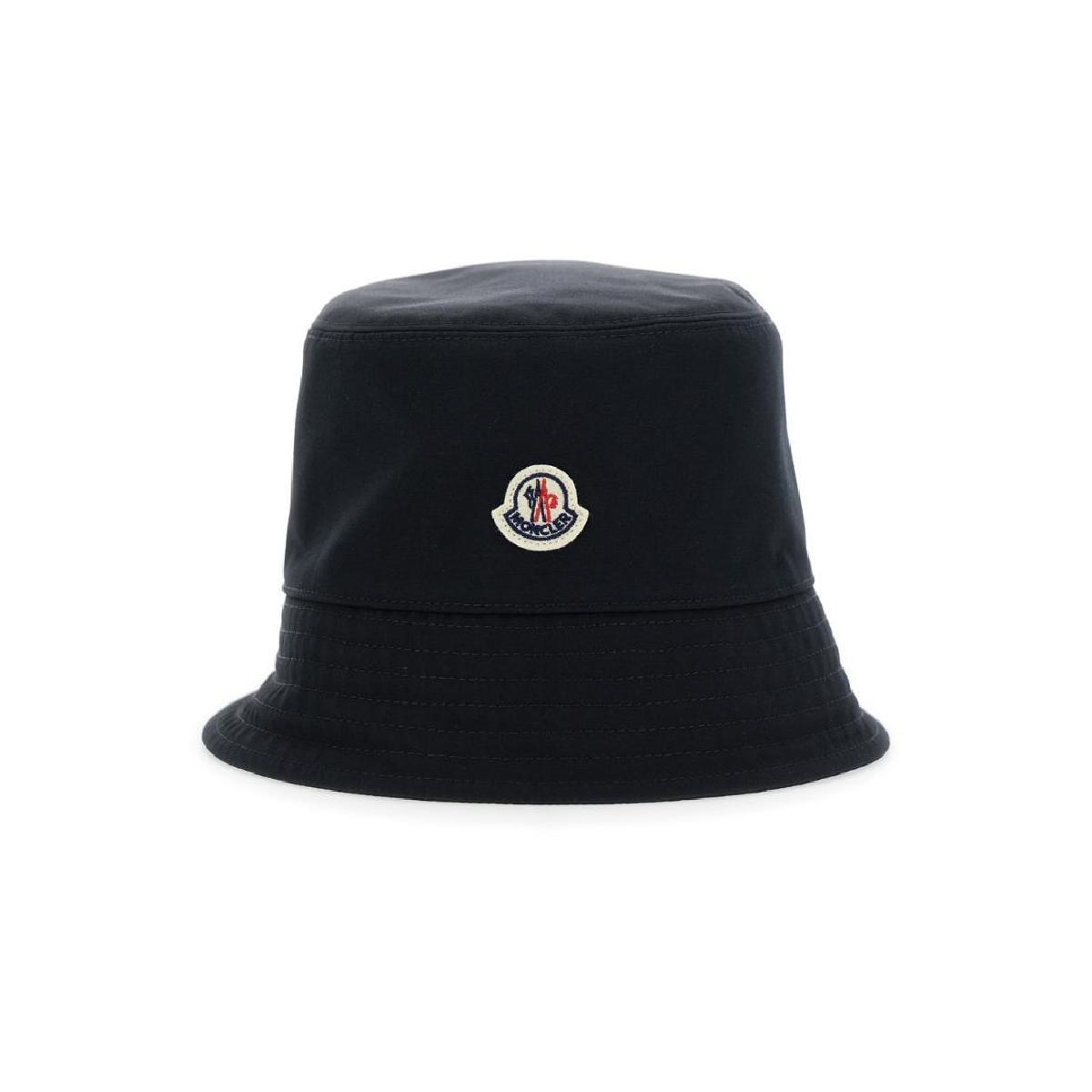 【MONCLER】BUCKET HAT●3B000255983X050 Black + Roc Nation by Jay-Z Logo-Appliquéd Twill Bucket Hat