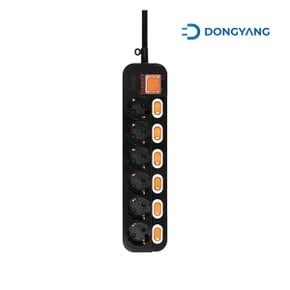 동양전자산업 6구 16A 메인 개별스위치 멀티탭 블랙 DYM-NSG6C/SC-030B (3m)