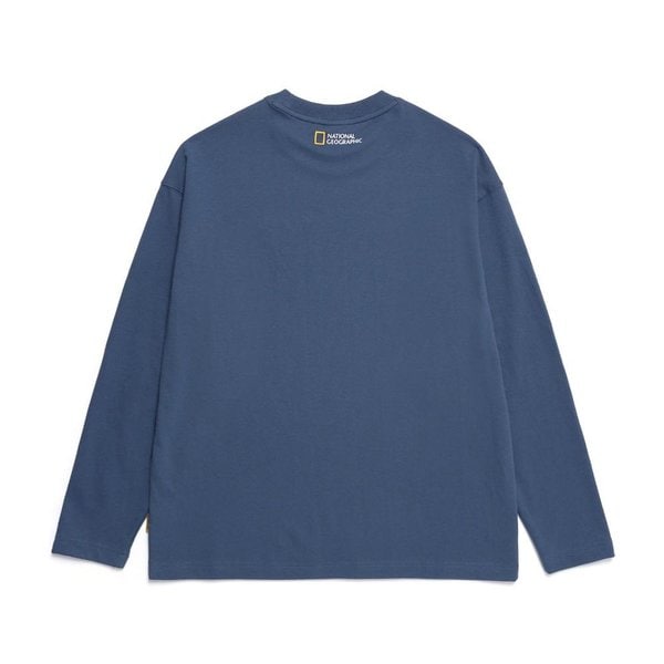 [여주점] N251UTS051 동물 와펜 세미 오버핏 티셔츠 DUSTY NAVY