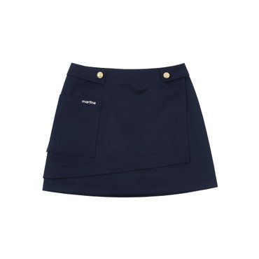 MARTINE GOLF [정상가 318000원]여성 금장단추 장식 스커트 네이비 (Q0CQ20149)