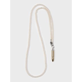 PEARL AND BULLET LONG NECKLACE