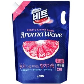 아로마 웨이브 시트러스 리필 2L ~세탁세제 라온코리아 액체세제 ~ 2000ml