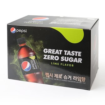 글로벌푸드 [롯데칠성]펩시 제로 슈거 라임향 500ml x 15pet