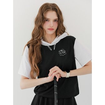 퍼디 SET/플로비 쿨링 PK 후드 스커트세트 [블랙+블랙]