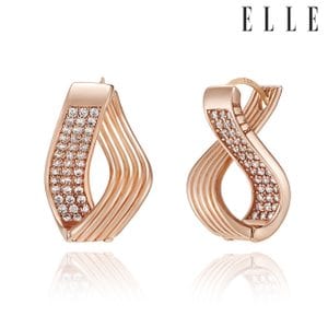 엘르주얼리 14K 볼드 사선라인 원터치 귀걸이 (gold pin) ELGPEE394