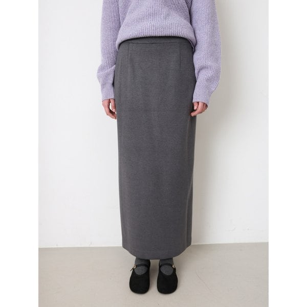 Still Warm Maxi long Skirt - Gray